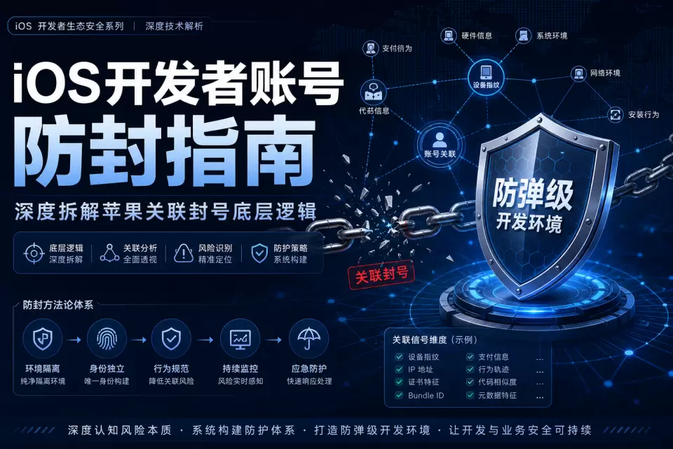 iOS开发者账号防封指南｜关联封号底层逻辑与隔离思路