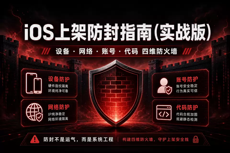 iOS上架防封实战指南｜设备网络账号代码四维风险隔离